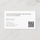 Beagle Hund Zeichnend in Schwarz-Weiß Minimalistis Visitenkarte (Rückseite)