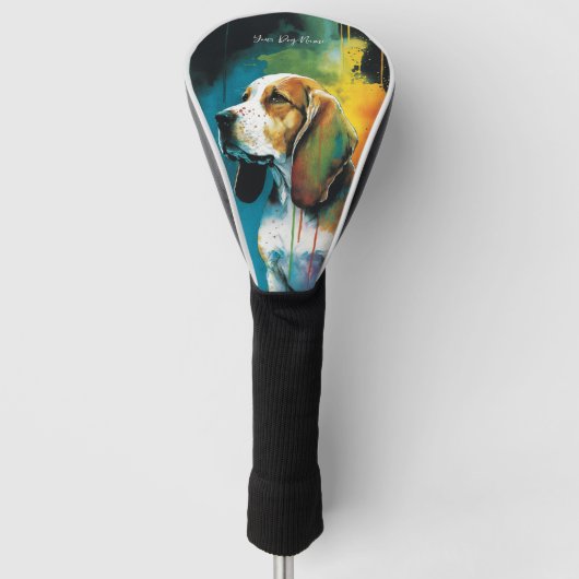Beagle Hund - Zusammensetzung 004 Golf Headcover (Vorderseite)