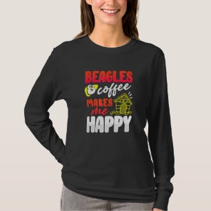 Beagle Hunde Beagle und Kaffee machen mich glückli T-Shirt