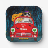 Beagle Hunde Beängstigendes Auto Pappteller (Vorderseite)