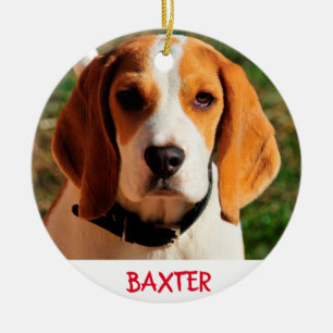 Beagle Hunde Foto Personalisiert Keramik Ornament