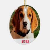 Beagle Hunde Foto Personalisiert Keramik Ornament (Rechts)