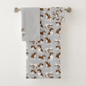 Beagle Hunde - grau Badhandtuch Set (Insitu)