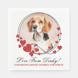 Beagle Hunde Haustier Hochzeit Napkins mit Hunden  Serviette