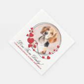 Beagle Hunde Haustier Hochzeit Napkins mit Hunden  Serviette (Ecke)