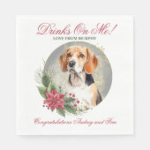 Beagle Hunde Haustier Hochzeit Napkins mit Hunden  Serviette (Vorderseite)