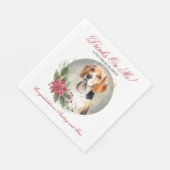 Beagle Hunde Haustier Hochzeit Napkins mit Hunden  Serviette (Ecke)