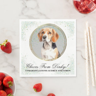 Beagle Hunde Haustier Hochzeit Napkins mit Hunden Serviette