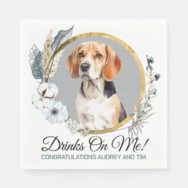 Beagle Hunde Haustier Hochzeit Napkins mit Hunden  Serviette