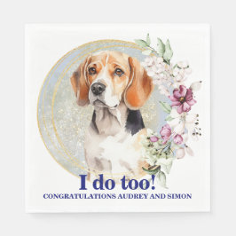 Beagle Hunde Haustier Hochzeit Napkins mit Hunden  Serviette