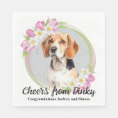 Beagle Hunde Haustier Hochzeit Napkins mit Hunden  Serviette (Vorderseite)