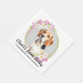 Beagle Hunde Haustier Hochzeit Napkins mit Hunden  Serviette (Ecke)