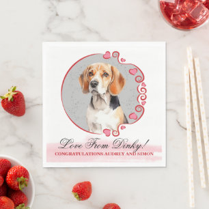 Beagle Hunde Haustier Hochzeit Napkins mit Hunden Serviette