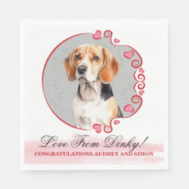 Beagle Hunde Haustier Hochzeit Napkins mit Hunden  Serviette