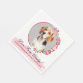 Beagle Hunde Haustier Hochzeit Napkins mit Hunden Serviette (Ecke)