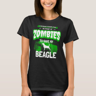Beagle Hunde Humor Zombie T-Shirt