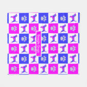 Beagle Hunde Hunde Hunde und Hunde scharf rosa und Fleecedecke (Vorderseite (Horizontal))