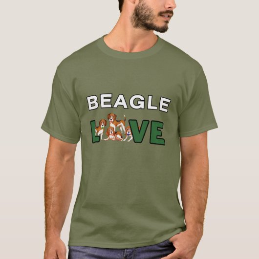 Beagle Hunde Liebe Haustiere Jagdtiere Tier T-Shirt (Vorderseite)