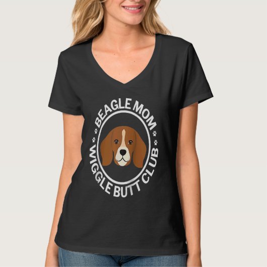 Beagle Hunde Mama für Frauen in Raglan T-Shirt (Vorderseite)