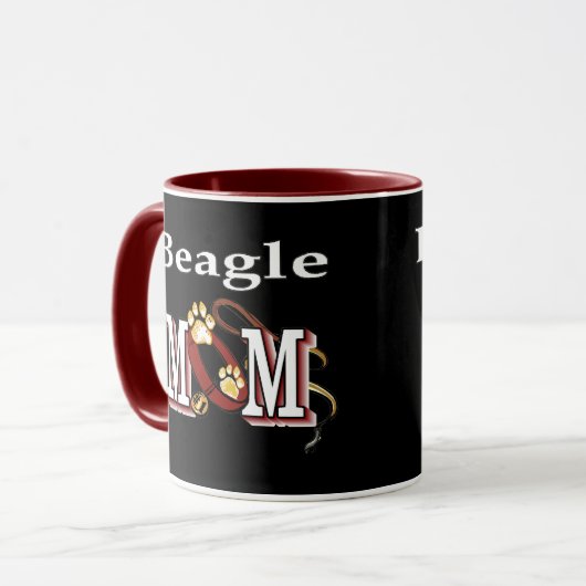 Beagle Hunde MAMA Tasse (Vorderseite Links)