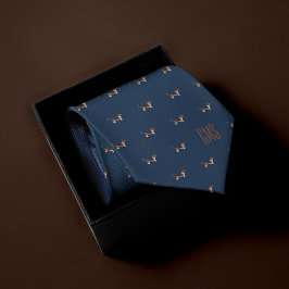 Beagle Hunde Muster Mit Monogramm Krawatte