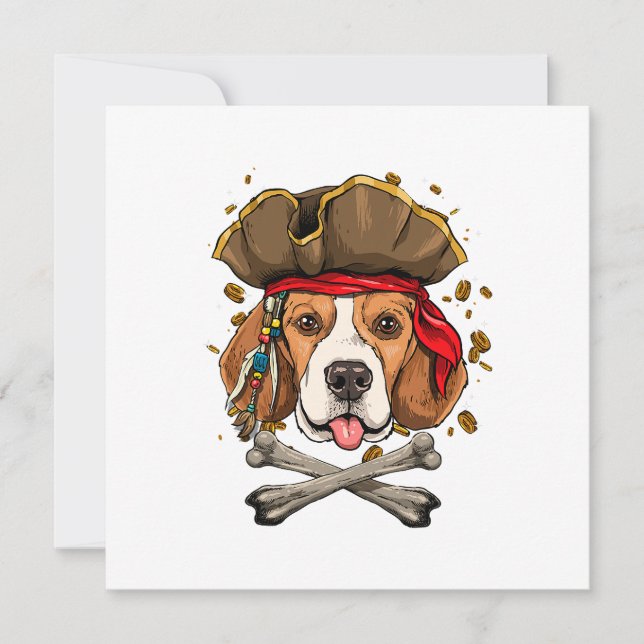 Beagle Hunde Pirate Piratenflagge Flag (Vorderseite)
