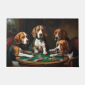 Beagle Hunde Poker Art Fußmatte (Vorderseite)