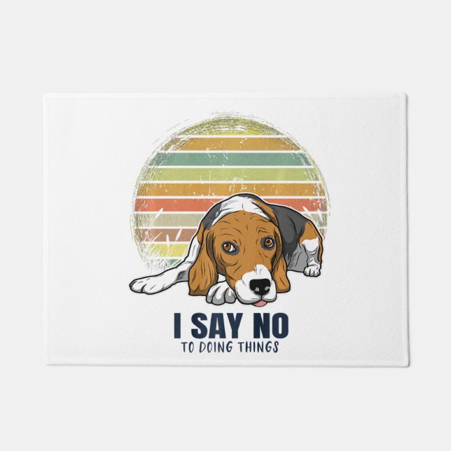 Beagle Hunde Premium Fußmatte (Vorderseite)