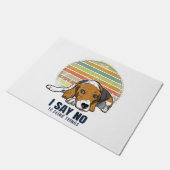 Beagle Hunde Premium Fußmatte (Schrägansicht)