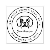 Beagle Hunde Rücksendeadresse Briefmarke Selbstfar Permastempel (Design)