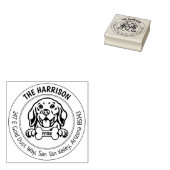 Beagle Hunde Rücksendeadresse Gummistempel (Stempel)