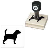 Beagle Hunde Silhouette Gummi Briefmarke Gummistempel (Stempel)
