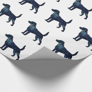 Beagle Hunde Silhouette Wasserfarbe Geschenkpapier