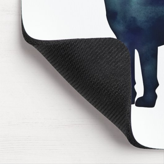 Beagle Hunde Silhouette Wasserfarbe Mousepad (Ecke)