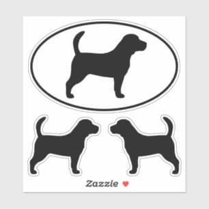 Beagle Hunde Silhouetten Vinyl Sticker Set