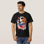 Beagle Hunde Sublimierung Wasserfarbe T - Shirt (Vorne ganz)