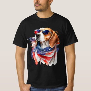 Beagle Hunde Sublimierung Wasserfarbe T - Shirt