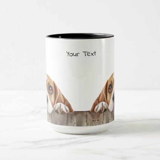 Beagle Hunde Tasse (Zentrum)