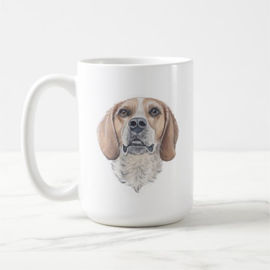 Beagle Hunde Tasse | 15 oz (Links)