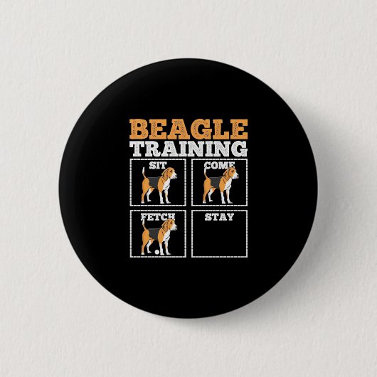 Beagle Hunde-Training Hund Button (Vorderseite)