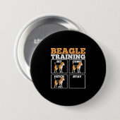 Beagle Hunde-Training Hund Button (Vorne & Hinten)