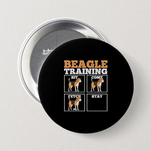 Beagle Hunde-Training Hund Button (Vorne & Hinten)