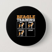 Beagle Hunde-Training Hund Button (Vorderseite)