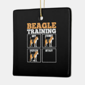 Beagle Hunde-Training Hund Keramikornament (Links)