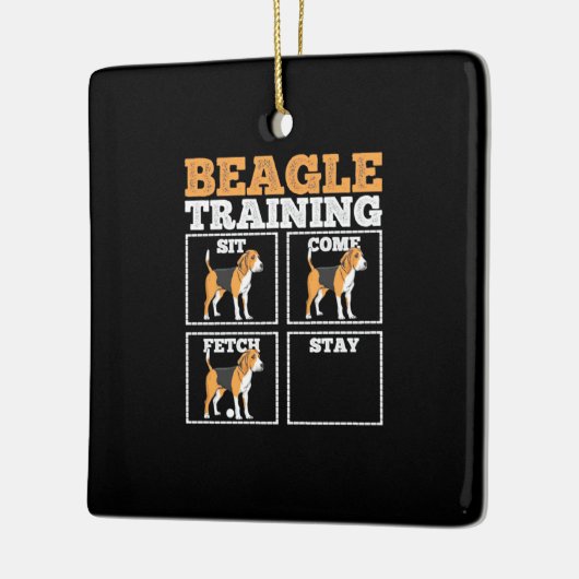 Beagle Hunde-Training Hund Keramikornament (Links)