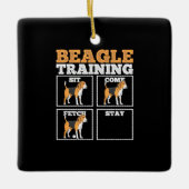 Beagle Hunde-Training Hund Keramikornament (Vorderseite)