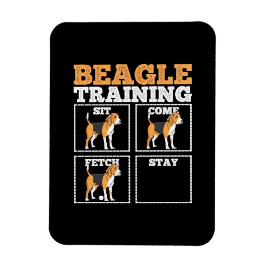 Beagle Hunde-Training Hund Magnet (Vertikal)