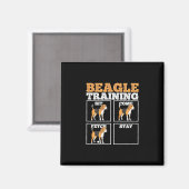 Beagle Hunde-Training Hund Magnet (Vorderseite/Rückseite)