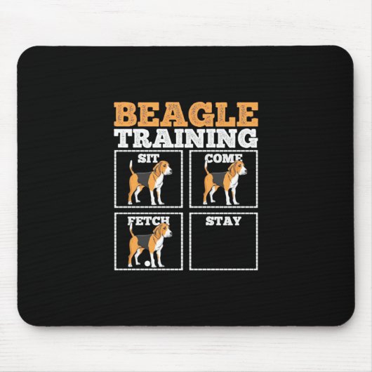Beagle Hunde-Training Hund Mousepad (Vorne)