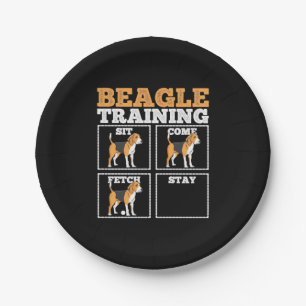 Beagle Hunde-Training Hund Pappteller